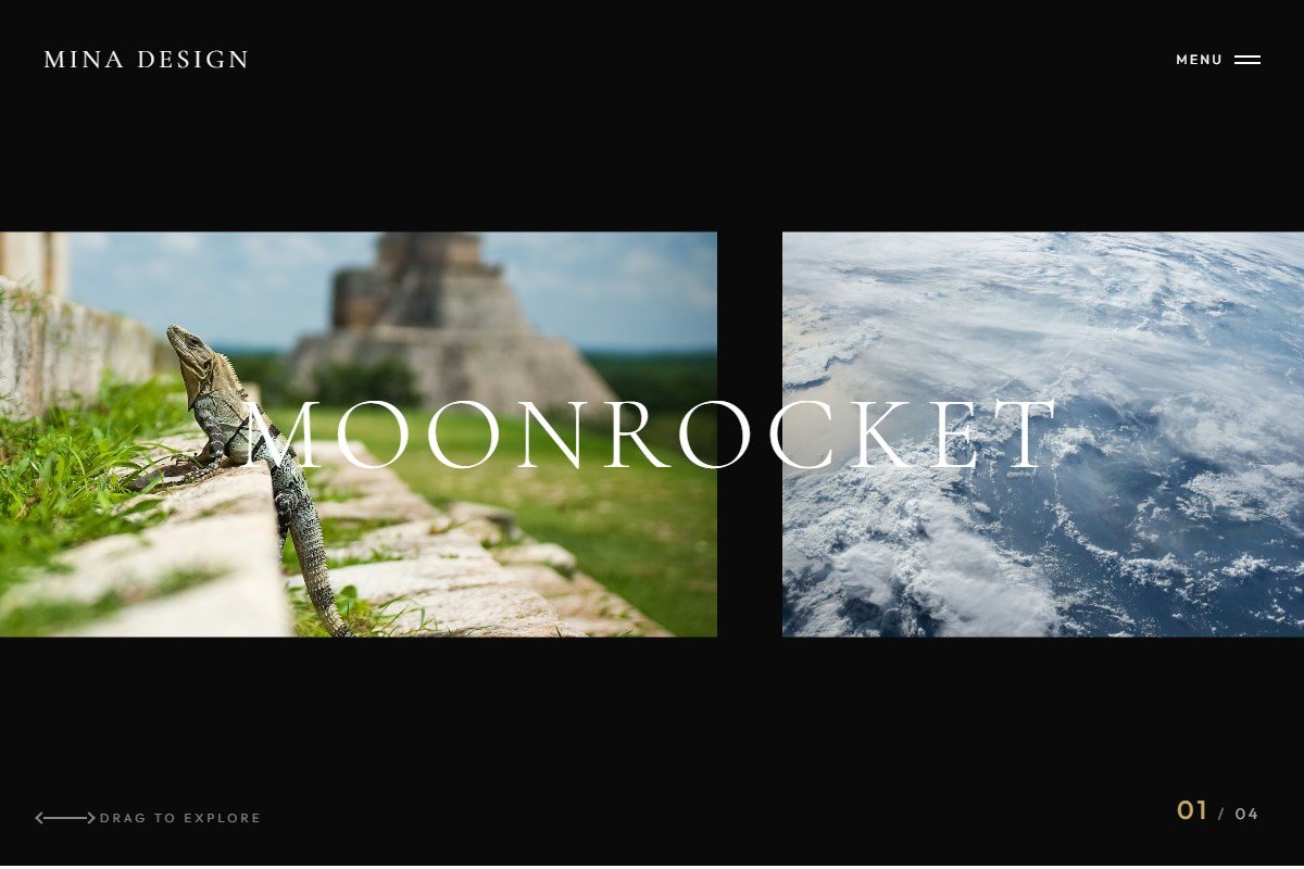 Draggable WebGL Slider Hero