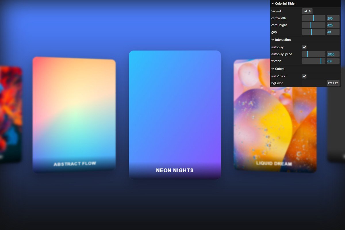 Colorful 3D Slider