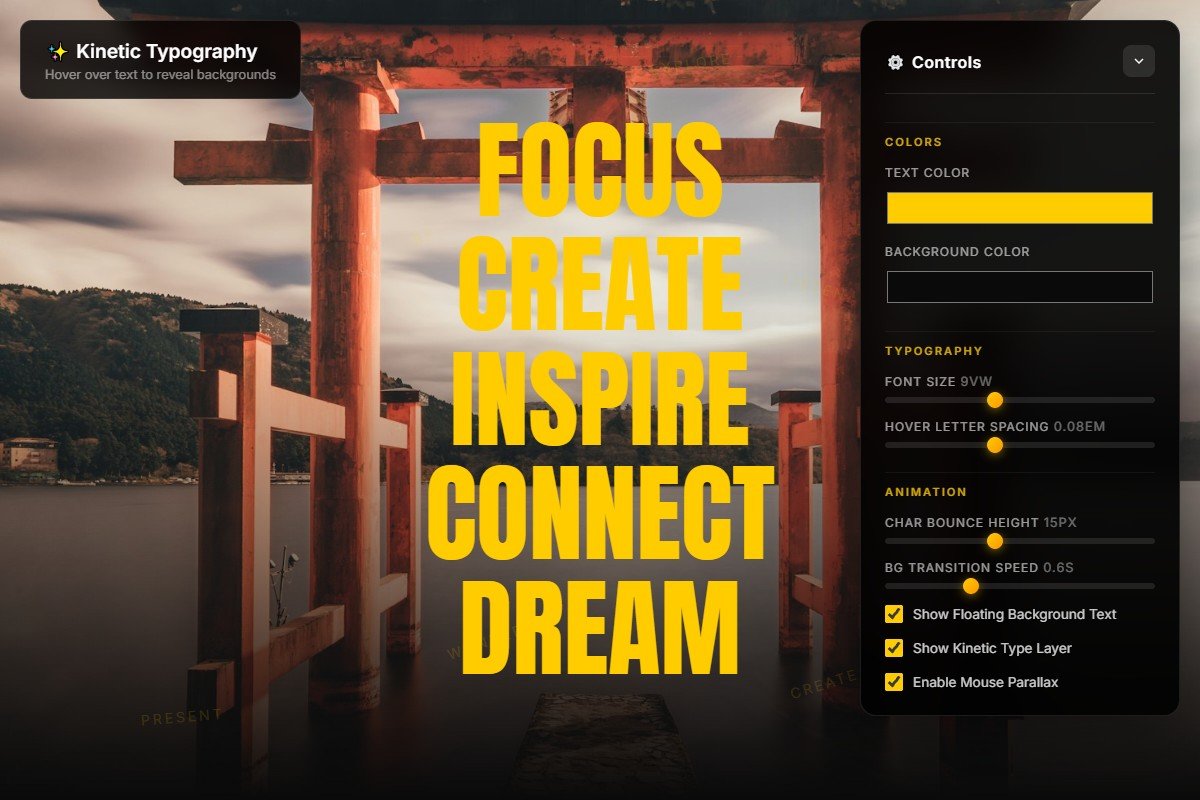 Kinetic Typography List