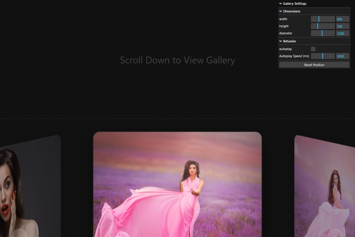 Horizontal Scroll Gallery