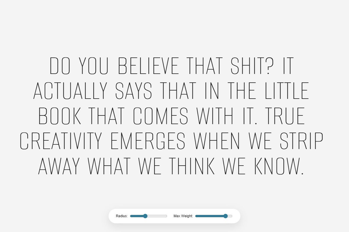 Mina Title Read (Variable Font Interaction)